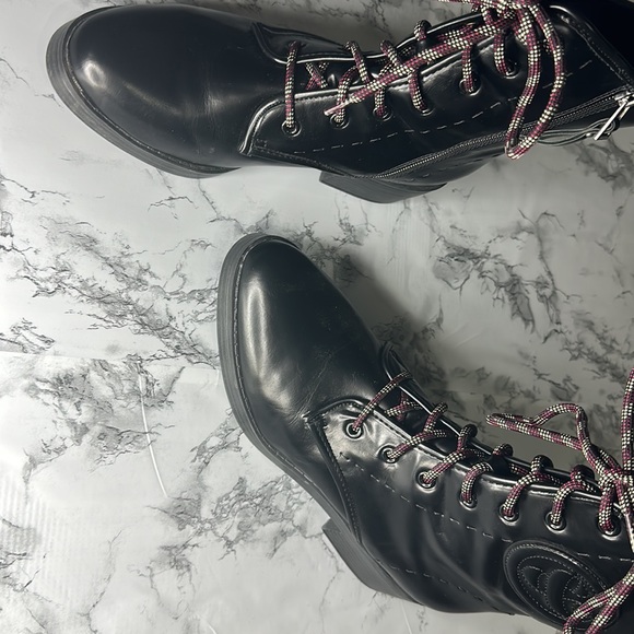 Sam & Libby combat boot style mid calf shoe with side zipper - Picture 3 of 3